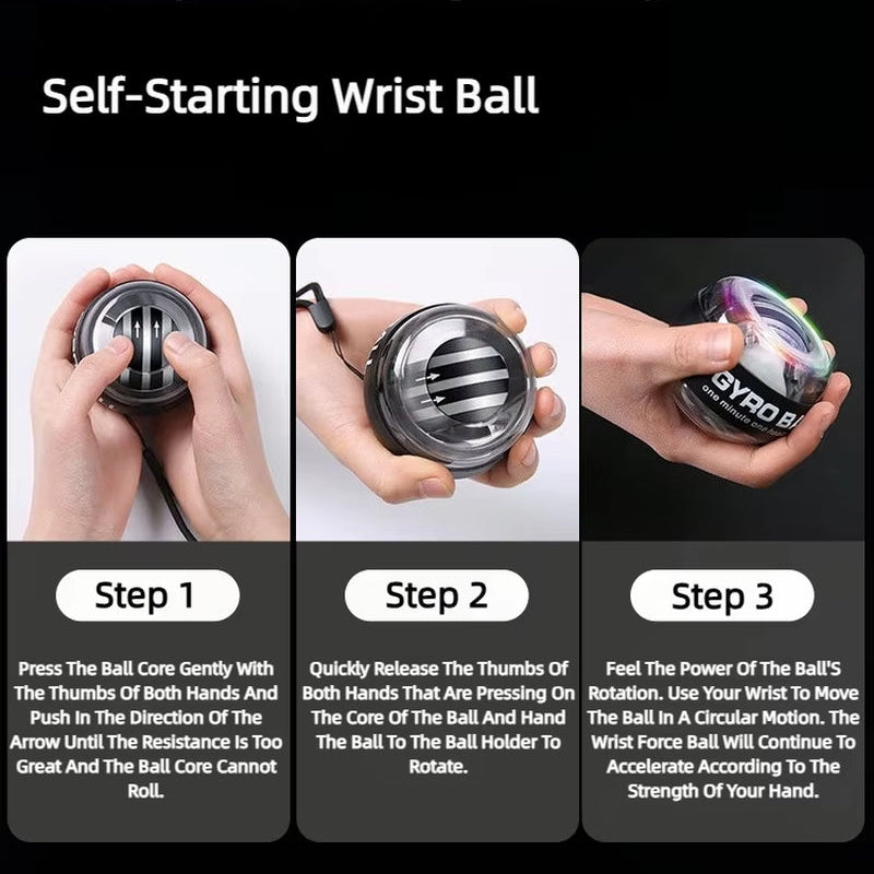 Gyroball Powerball Forearm Exerciser Muscle Fitness Equipment Gyroscope Power Ball Gyro Wrist Booster Trainer Hand Exercise